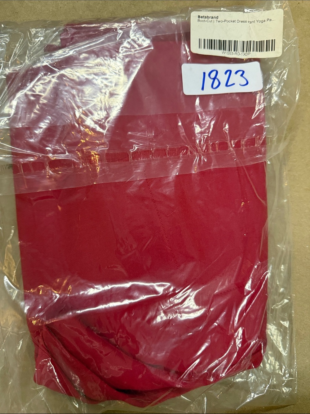 New Betabrand Red Poinsettia Bootcut Two Pocket Dress Pant Yoga Pants 1X Petite